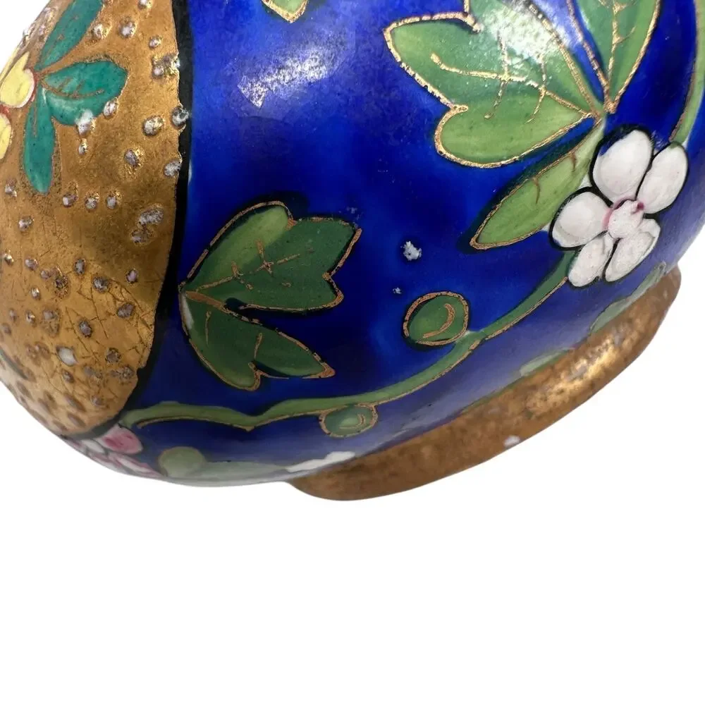 Antique Asian Moriage Slipware Ceramic‎ Vase 7